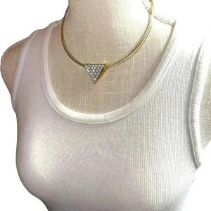 Elegant Gold Triangle Pendant Necklace
